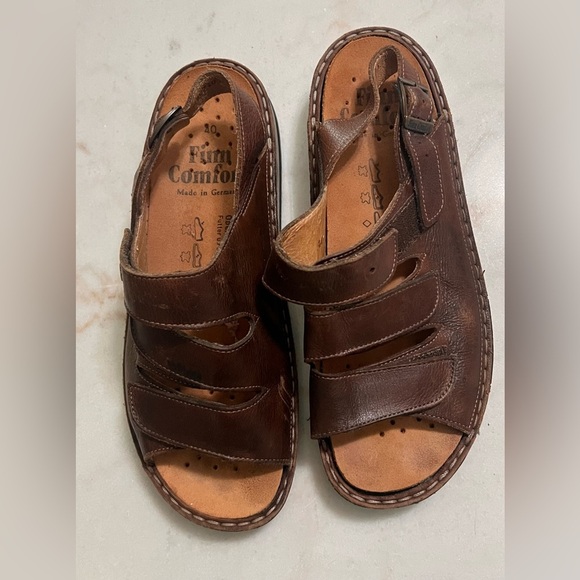 Finn Comfort Sandals Womens  9 US Slingback Strappy Brown Leather Buckle Casual - Picture 2 of 8